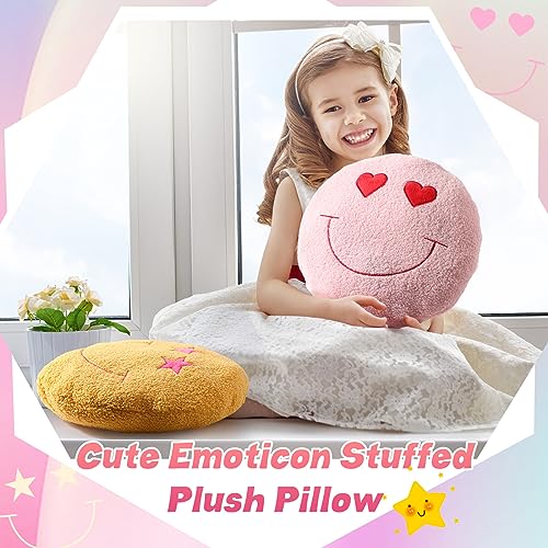 3 Pcs 16 Inch Face Emoticon Cushion Stuffed Plush Pillow 3D