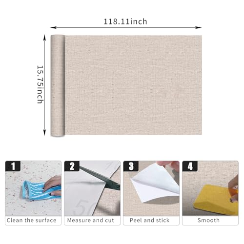 Peel and Stick Wallpaper Grasscloth Contact Paper Self