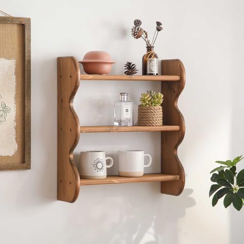 100% Solid Wood Wall Shelf 3