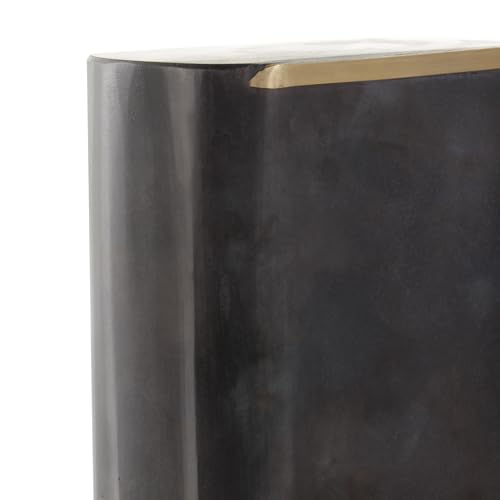 Marble Curved Rectangular Bookends with Gold Accents