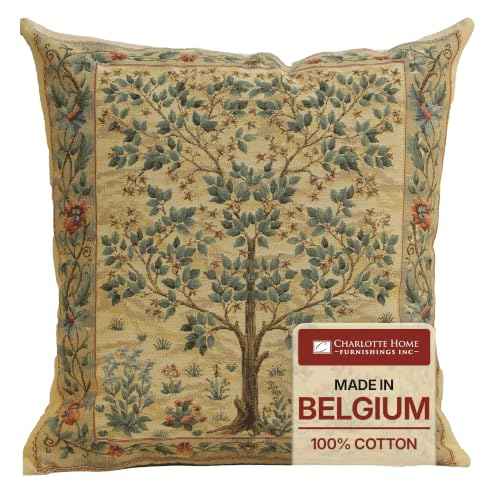 William Morris Woodpecker Left Tapestry Throw Pillow Cover