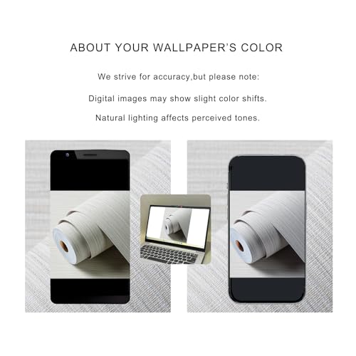Grasscloth Textured Wallpaper 24in X 393in Peel and Stick Vinyl Fabric Contact Paper for Home Wall Decor