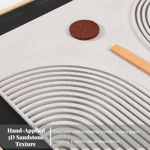 Large Framed 3D Textured Wall Art Set of 3