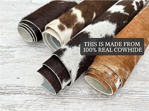 Pack of 2 Set Real Cowhide Genuine Leather Cushion Covers Throw Pillow for Farmhouse Decorations Chair Sofa Living Room Bedroom Decor Hair On Leather Fur 45 Cm 18 Inch MTO1703