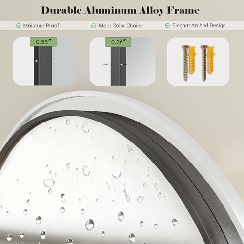 Full Body Mirrors Arched Full Length Mirror with Stand Aluminum Wall Mounted Hanging or Leaning Standing Mirrors