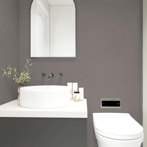 Grasscloth Peel and Stick Wallpaper Textured Contact Paper Faux Linen Removable Self Adhesive Vinyl Wallpaper for Bedroom Living Room Cabinets