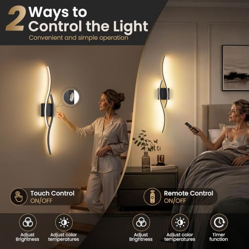 10000mAh Battery Operated Wall Sconces Set of 2