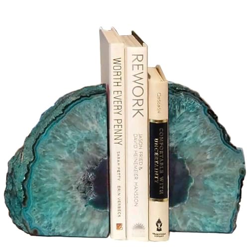 Agate Bookend Decorative Office Bookend Heavy Duty Unique Geode Bookends Nature 1 Pair