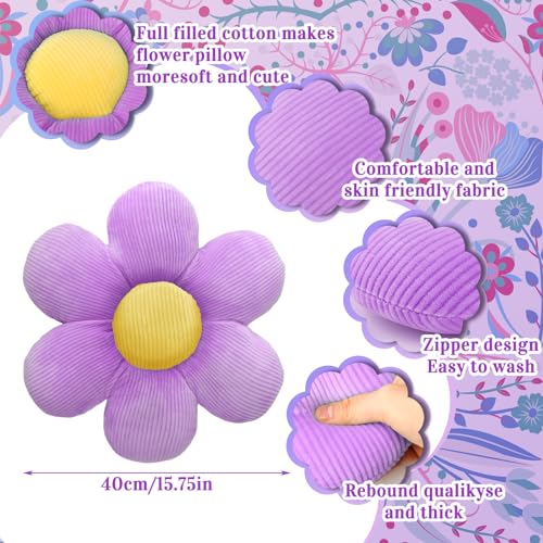 6 Pcs Flower Shaped Pillow Daisy Cushions