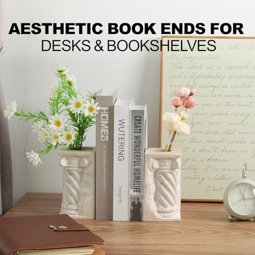 Decorative Roman Column Book Ends & Vase