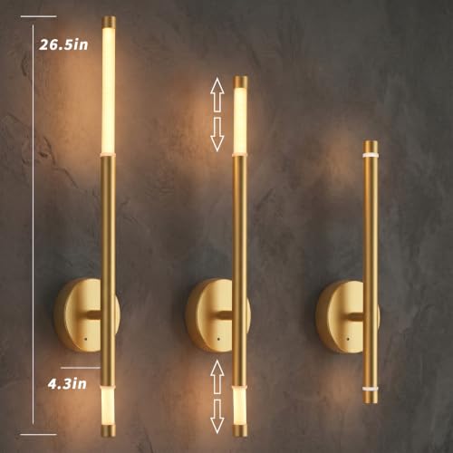 Battery Operated Wall Sconce Set of 2 Peel and Stick with Remote