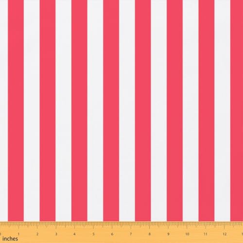 Pink Red Gingham Fabric by The Yard Checkered Soft Flannel Polyester Fabrics for Chairs Sofa