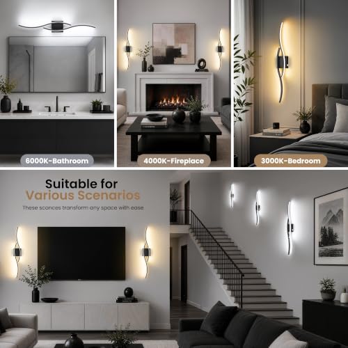 10000mAh Battery Operated Wall Sconces Set of 2