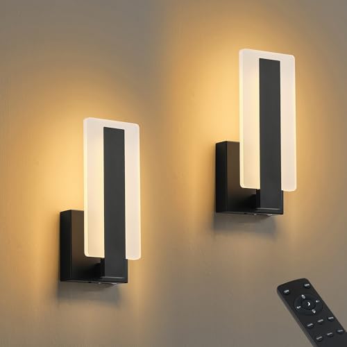 Rechargeable Wireless Modern Wall Sconce with Remote Control