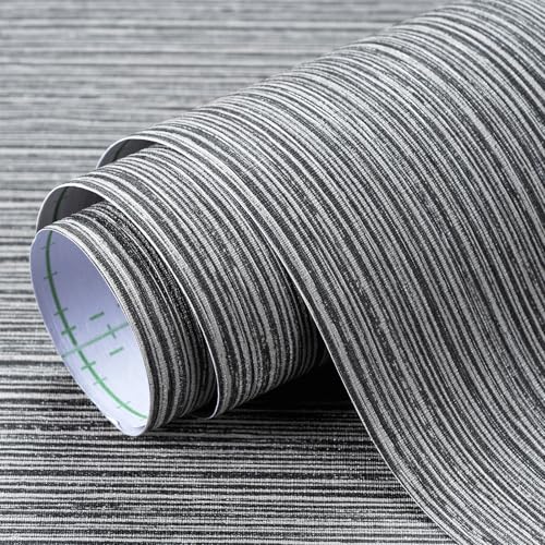 Grasscloth Textured Wallpaper 24in X 393in Peel and Stick Vinyl Fabric Contact Paper for Home Wall Decor