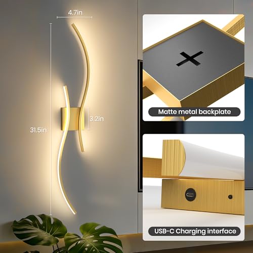 10000mAh Battery Operated Wall Sconces Set of 2