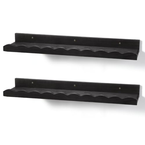 2 Pcs Scalloped Floating Wall Shelves