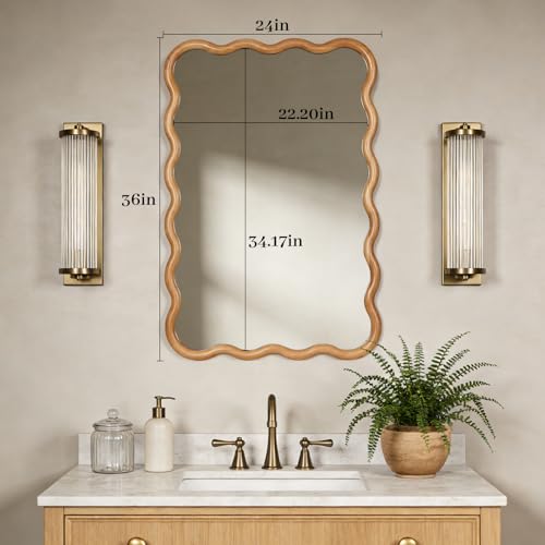 Full Length Wood Mirror Wall Mounted