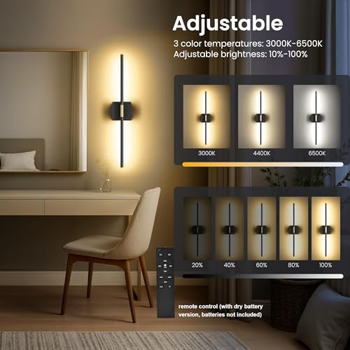 10000mAh Battery Operated Wall Sconces Set of 2