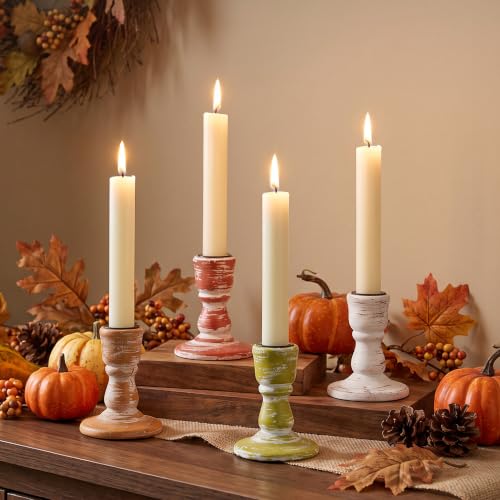 Wooden Taper Candle Holders