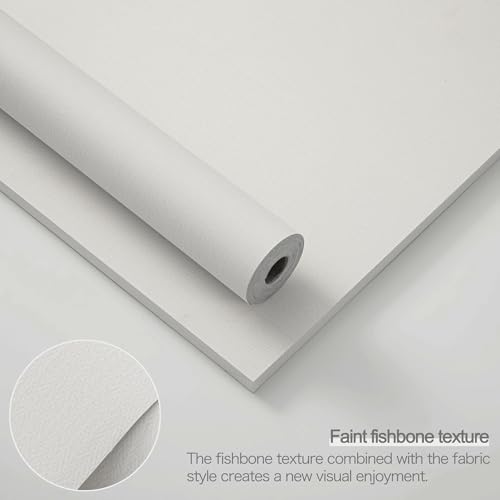 Wallpaper Grasscloth Peel and Stick Wallpaper Fabric Textured Contact Paper Faux Linen Wallpaper Vintage Matte Frosted Waterproof Wallpaper for Bedroom Bathroom Kitchen