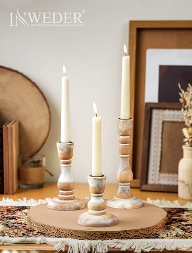 Wood Taper Candle Holders