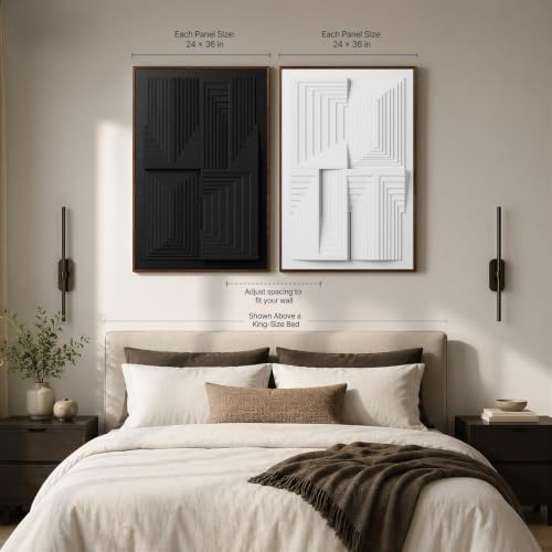 Large 3 Piece 3D Textured Wall Art for Living Room