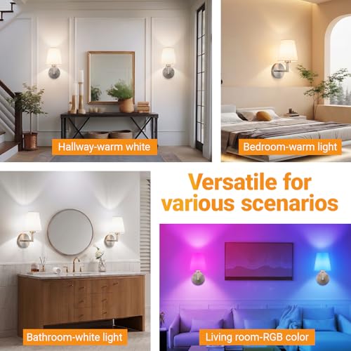 Battery Operated Wall Sconces Set Of Two