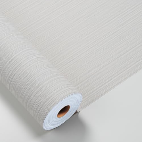 Grasscloth Textured Wallpaper 24in X 393in Peel and Stick Vinyl Fabric Contact Paper for Home Wall Decor