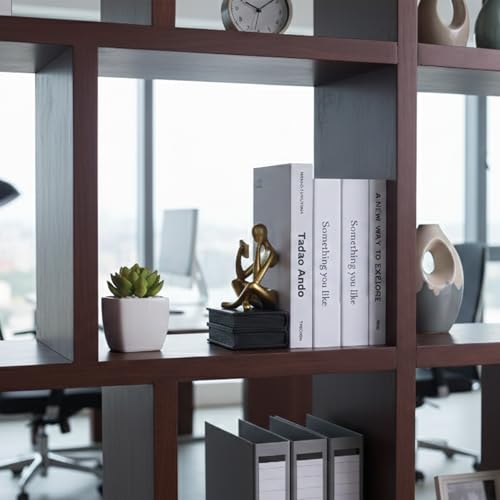 Abstract Resin Reader Bookends Set of 2