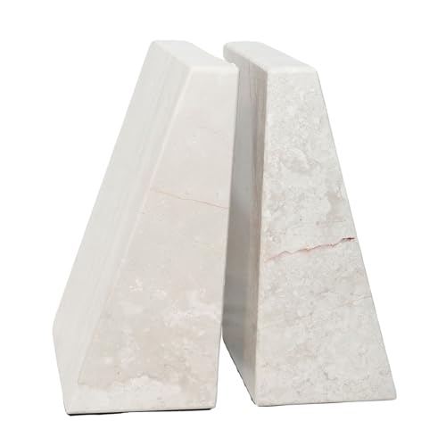Natural Marble Bookends for Shelves
