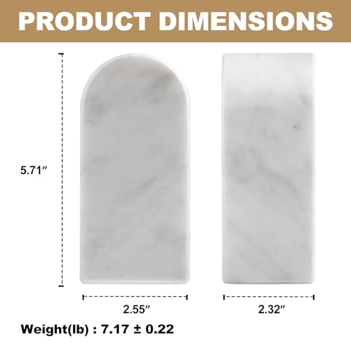 Luxury Marble Bookends for Shelves