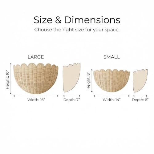Scalloped Wall Hanging Shelves
