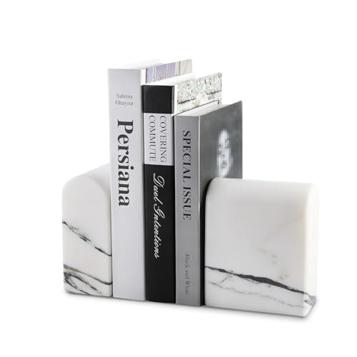 Luxury Marble Bookends for Shelves