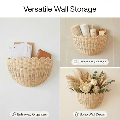 Scalloped Wall Hanging Shelves