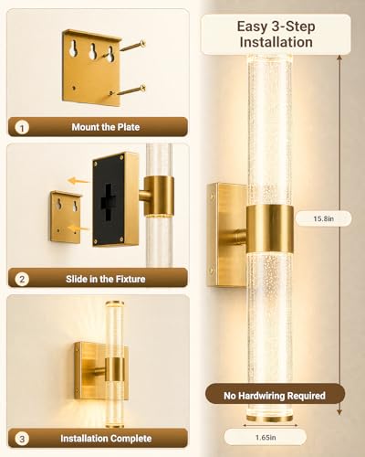 Battery Operated Wall Sconces Set of 2