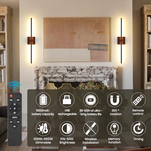 Battery Operated Wall Sconces with Remote Control