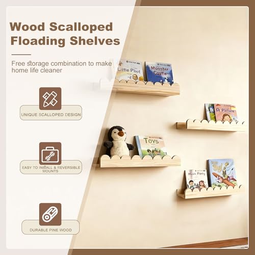 Kids Bookshelf for Wall