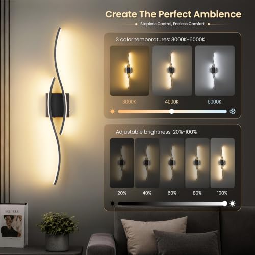 10000mAh Battery Operated Wall Sconces Set of 2