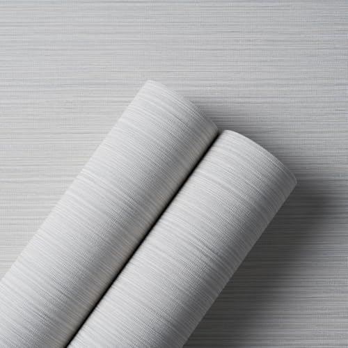 Grasscloth Textured Wallpaper 24in X 393in Peel and Stick Vinyl Fabric Contact Paper for Home Wall Decor