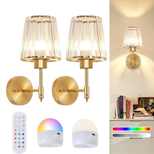 Battery Operated Wall Sconce Set of 2