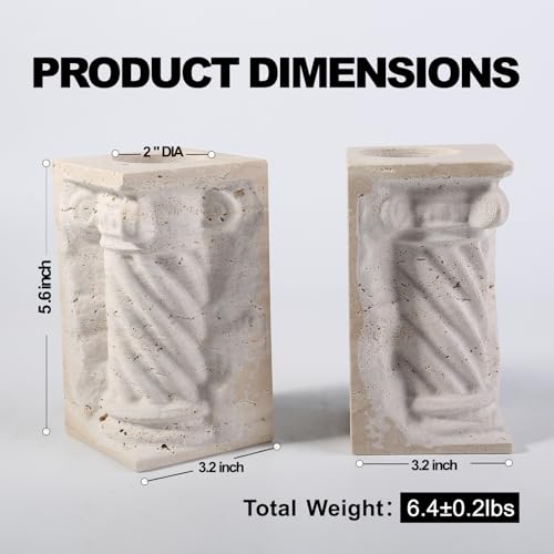 Decorative Roman Column Book Ends & Vase