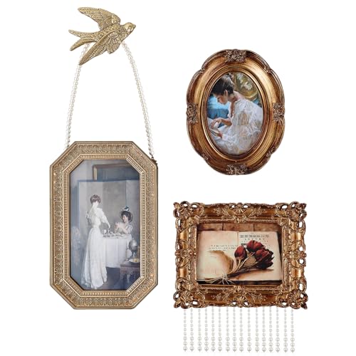 Vintage Picture Frames Set Antique Gold