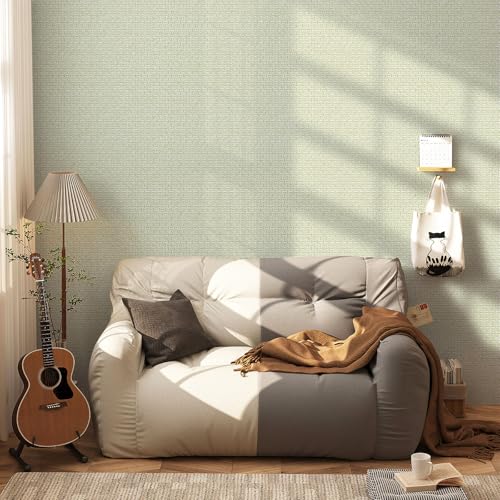 Grasscloth Wallpaper Peel and Stick Beige Contact Paper