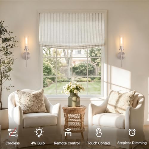 Battery Operated Wall Sconces Set of 2