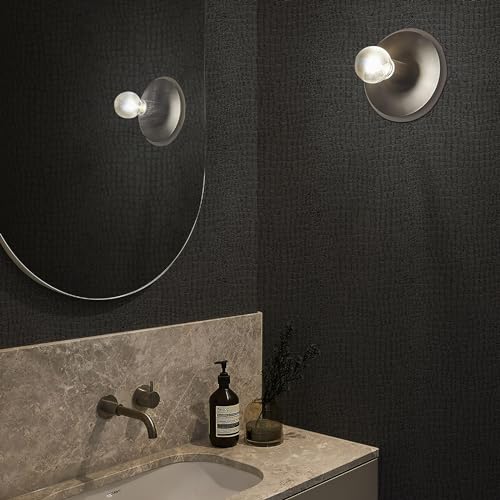 Black Peel and Stick Wallpaper Crocodile Textured Wallpaper