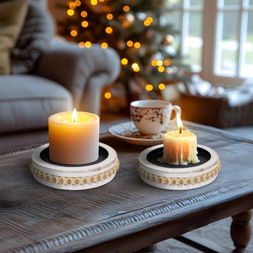 Candle Pedestal for Pillar Candle Set of 2