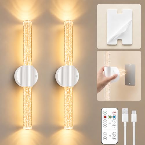 Rechargeable Wall Sconces Set of 2