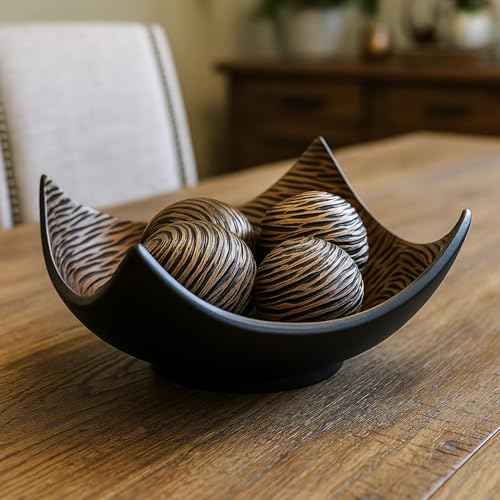 Centerpiece Decorative Bowl with Balls for Home Decor