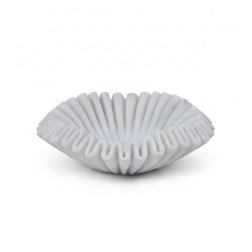 Marble Ruffle Bowl Handcrafted Decorative ScallopBowls